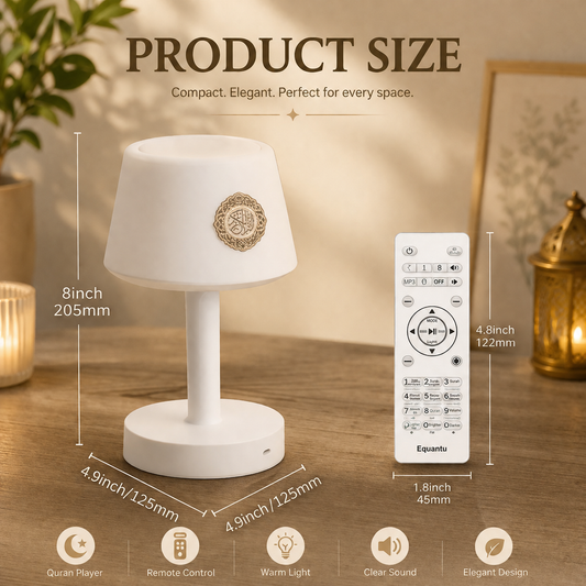 Quran Smart Touch Led Lamp Bluetooth Speaker with Remote
