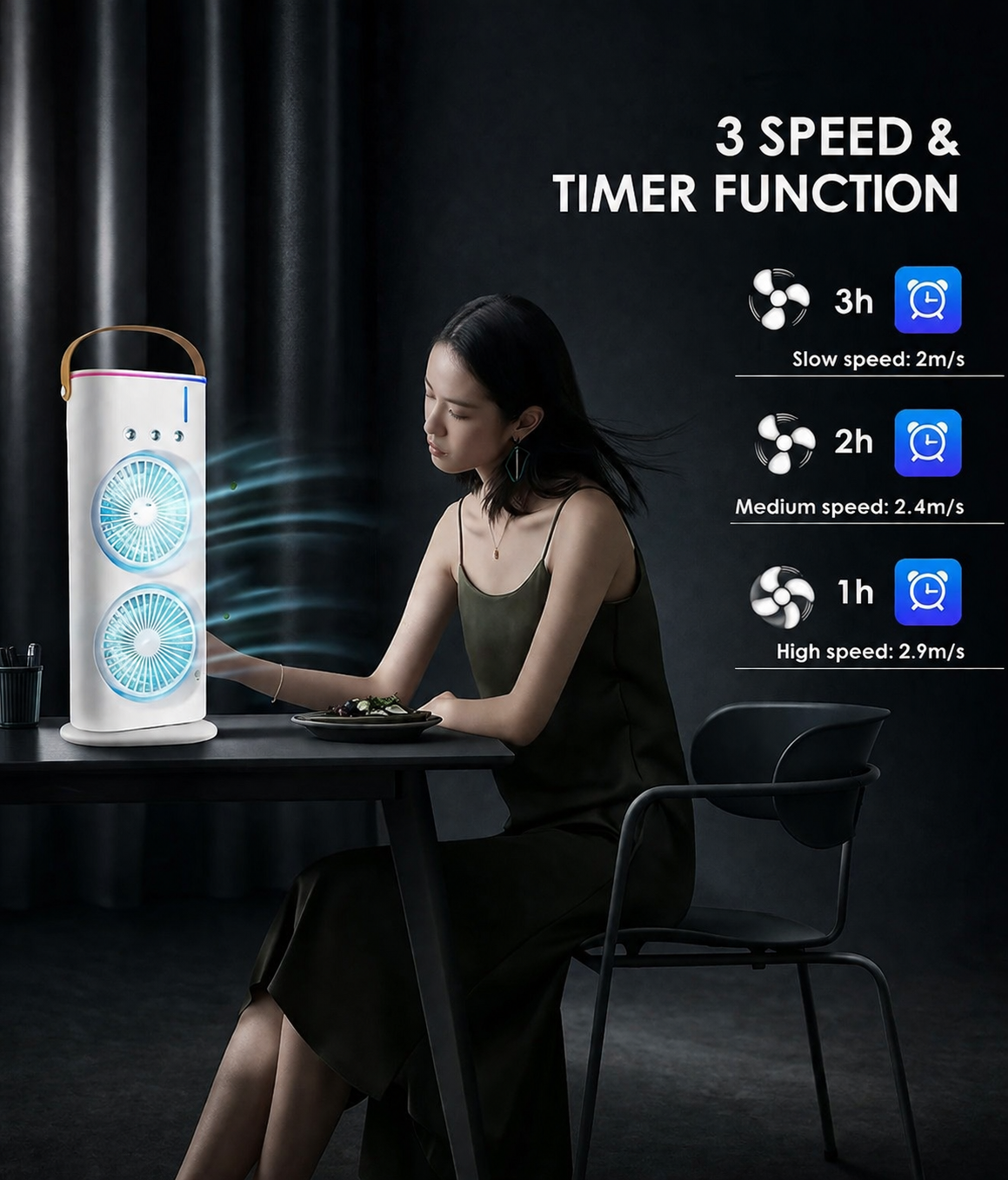 Portable Double-Ended Spray Fan
